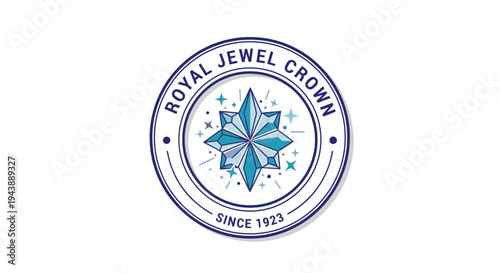 Royal Jewel Crown Logo Emblem.