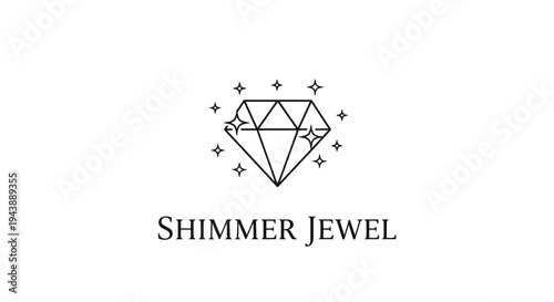 Shimmer Jewel Diamond Logo Design.