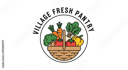 Vegetable basket with fresh produce 1.