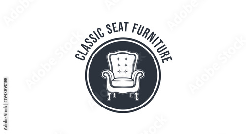 Vintage armchair with upholstered seat.