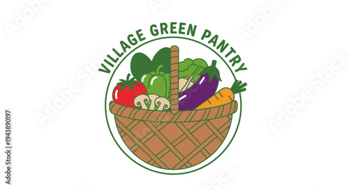 Vegetables in a wicker basket.