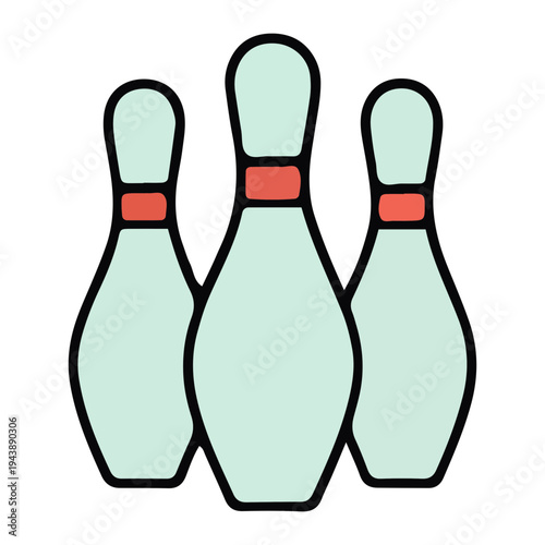 Three Bowling Pins Icon