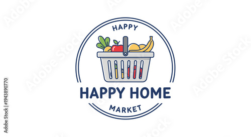 Shopping basket with fresh fruit.