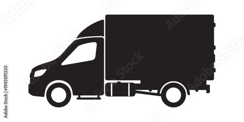 delivery truck isolated on white