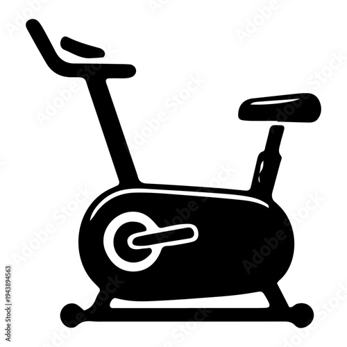 Exercise Bike Icon Silhouette