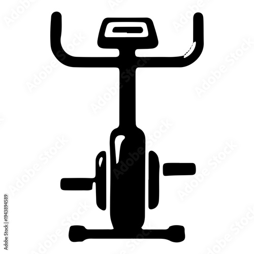 Exercise Bike Icon Silhouette