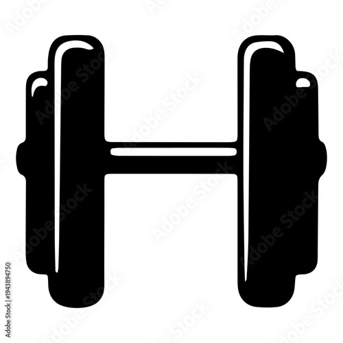Dumbbell Icon Silhouette