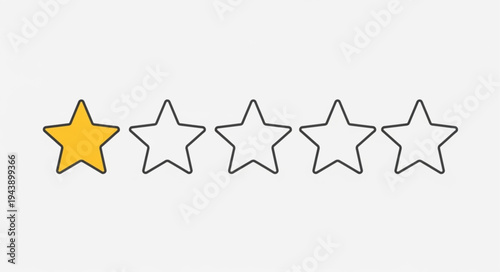 Single yellow star rating with four empty stars.