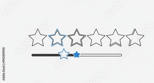 Customer satisfaction rating with stars and progress bar.