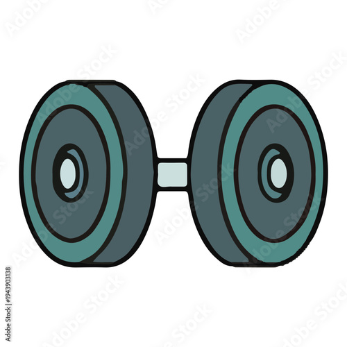 Dumbbell Icon Isolated