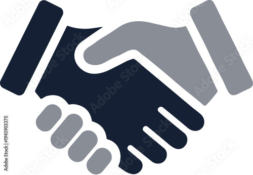 Simple Graphic Handshake Partnership Agreement Deal Illustration Sign Icon