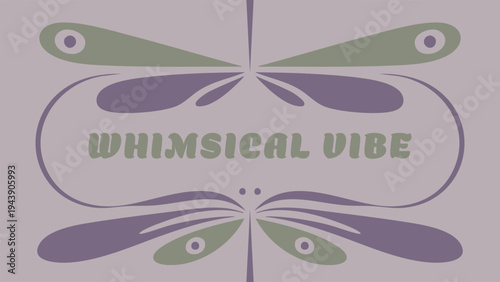 Whimsical Vibe Butterfly Banner Illustration