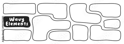 Pack with wavy organic simple frames.