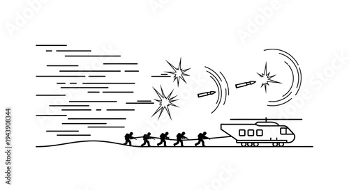 Military Helicopter Rescue Mission with Soldiers Parachuting and Combat Action