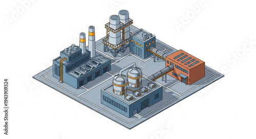 Industrial factory plant machinery.
