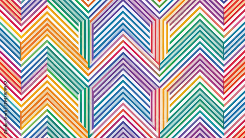 Vibrant Colorful Geometric Line Pattern Background