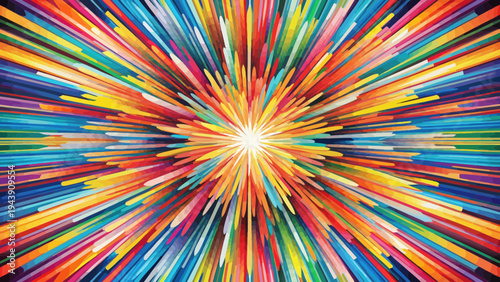 Vibrant Abstract Color Burst Pattern