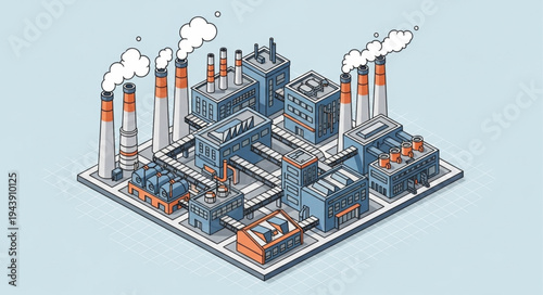 Industrial Factory Plant Facility.