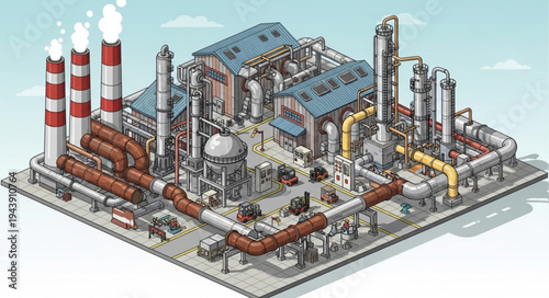 Industrial Factory Plant Facility.