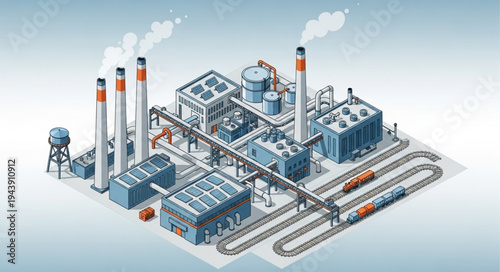 Industrial Factory Plant Facility.