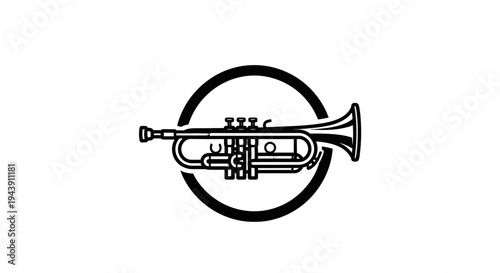 Brass Trumpet Musical Instrument Design.