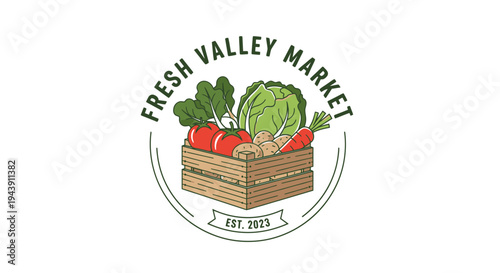 Fresh vegetables in wooden crate 2.