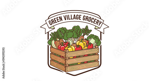 Fresh Vegetables in Wooden Crate 4.