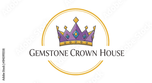 Purple crown with gold accents logo.