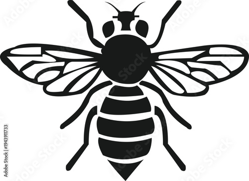 Silhouettes of a bee.