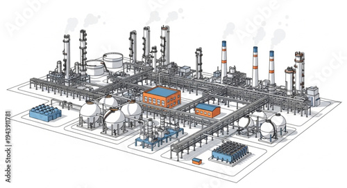 Industrial Factory Plant Facility.