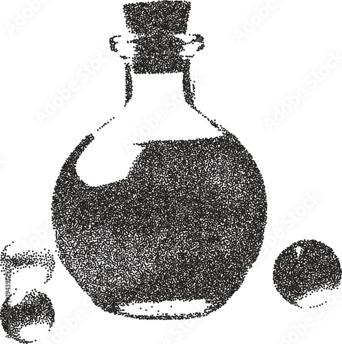 Poison vintage y2k stipple art, toxic halftone stipple brutalist retro vector png with transparent background, venom 2000s aesthetic photocopy effect tattoo