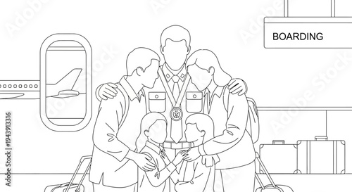 Soldier returns home, reunited with family at airport boarding gate