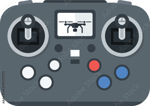 Drone remote controller with joysticks and buttons
