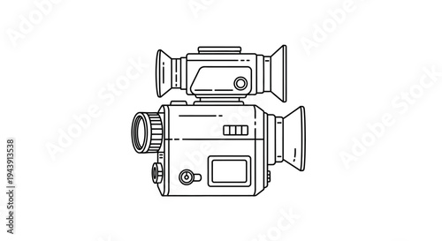 Vintage Video Camera Illustration