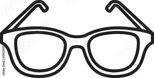 Vector illustration of black glasses icon
