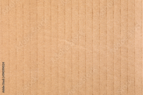 Brown carton corrugate box with vertical lines