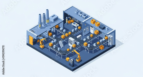 Industrial Factory Production Line.