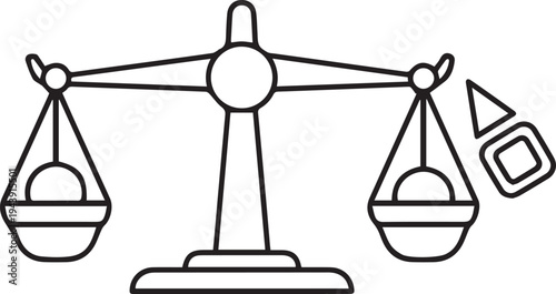 Set of 3 balance scale icons vector