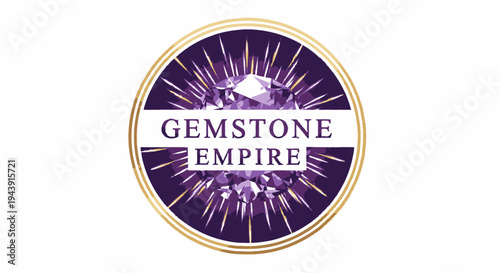 Gemstone Empire logo with gold border.