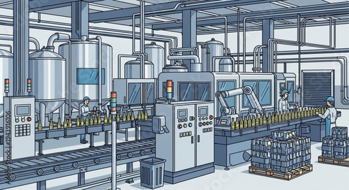 Industrial Factory Production Line Machinery.