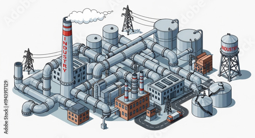 Industrial Factory Plant Machinery.