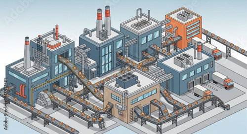 Industrial Factory Production Facility.