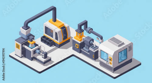 Industrial factory production line.