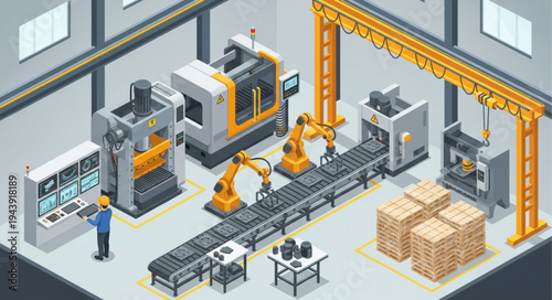 Industrial Factory Production Line.
