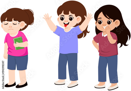 Illustration of Children Bullying Another Child