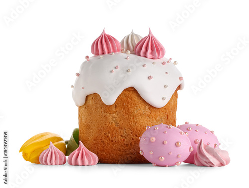 Sweet Easter cake with meri...