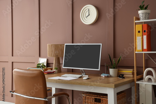 Interior of stylish home of...