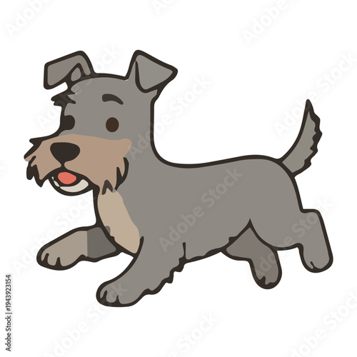 Cute Schnauzer Dog Illustration