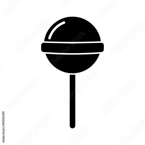 Sweet lollipop candy icon representing sugary treat dessert and confectionery snack Vector illustration