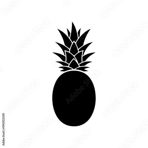 Pineapple tropical fruit icon representing fresh exotic food and healthy nutrition Vector illustration